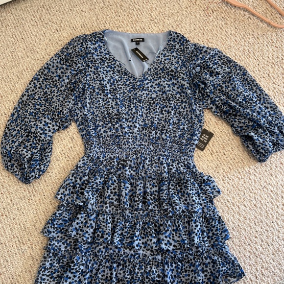 Express blue dress size L new with tags - Picture 4 of 5